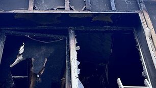 Gaisras suniokojo &scaron;eimos namą Daržininkų kaime