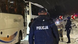 Keleivių persodinimo i&scaron; sugedusio traukinio operacija Lenkijoje