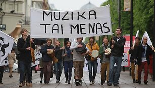 Studentų eisena Laisvės alėjoje