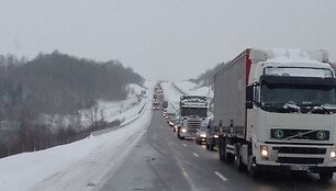 Avarija A1 magistralėje, ties Ariogala
