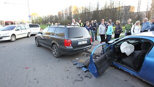Avarija S.Žukausko gatvėje Kaune