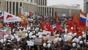 Protestų akimirka