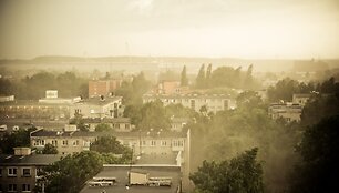 Dulkių audra Klaipėdoje