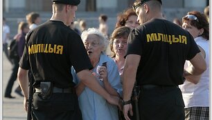 Protesto Baltarusijoje akimirka