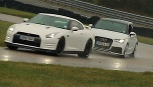 &bdquo;Nissan GT-R&ldquo; prie&scaron; &bdquo;Audi A1 Quattro&ldquo;