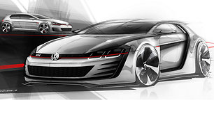 „Volkswagen Super Golf GTI Design Vision Concept“ eskizas