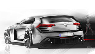 „Volkswagen Super Golf GTI Design Vision Concept“ eskizas