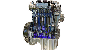 1,0 litro &bdquo;EcoBoost&ldquo; variklio pjūvis