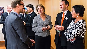 Lietuvos Ambasados Vašingtone Ministras patarėjas Rolandas Kačinskas, JAV Lietuvių Bendruomenės Krašto valdybos narė Danelė Vidutienė, Rimvydas Baltaduonis, Seimo narė M.A.Pavilionienė