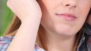 Woman relaxing listening to music