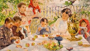 Николай Богданов-Бельский. В гостях у cельской учительницы. 1910.