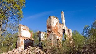 Lenkijos prezidento protėviams priklausančio Balandiskių dvaro griuvėsiai.