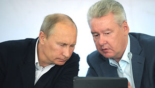 Сергей Собянин (справа) и Владимир Путин