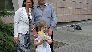 Raimondas &Scaron;ilanskas su žmona Au&scaron;ra ir dukra Ieva