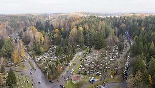 Rokantiškių kapinės iš paukščio skrydžio