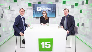 15min studijoje kandidatų į prezidentus debatai &ndash; M.Puidokas ir N.Puteikis