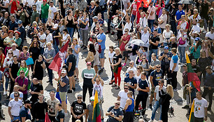 Protestas prie&scaron; Galimybių pasą