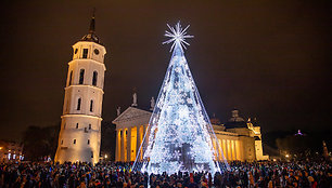 Kalėdų eglės įžiebimas Vilniuje