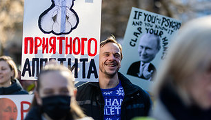 4 dienų protesto akcija prie Rusijos ambasados