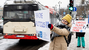 Streikuojančių vairuotojų palaikymo akcija