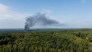 Gaisras Vilniaus dujų pilstymo stotyje 