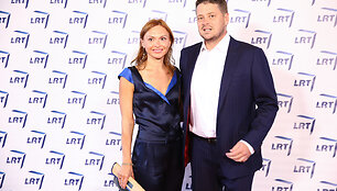 Laurynas &Scaron;e&scaron;kus su žmona Indre