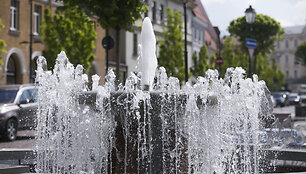 Vilniaus Rotu&scaron;ės aik&scaron;tėje pradėjo veikti fontanas