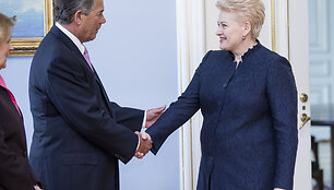 Dalia Grybauskaitė ir Johnas Boehneris