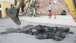 Vandentiekio avarija Subačiaus gatvėje
