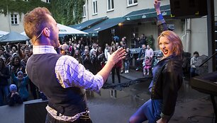 &bdquo;Liūdnų slibinų&ldquo; koncerto akimirka