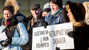 Senamiesčio mokyklos bendruomenės protesto akcija