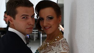 Katažina Nemycko ir Dainius Dim&scaron;a 