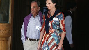 Niujorko meras ir žiniasklaidos Magnatas Michaelas Bloombergas su žmona Diana