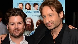 Davidas Duchovny (dešinėje) ir režisierius Christopheris Neilas