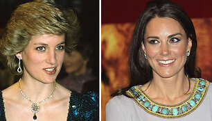 Princesė Diana (kairėje) ir Kembridžo hercogienė Catherine