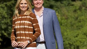Nyderlandų princas Willemas-Alexanderis su žmona princese Maxima
