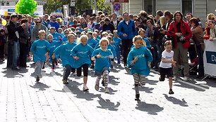 Vaikų maratono akimirka