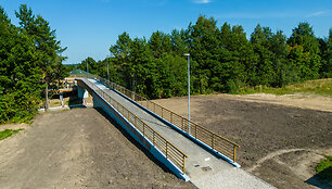 Pėsčiųjų ir dviračių viaduko Bir&scaron;tone atidarymas