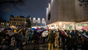 Protestas „Dešimt minučių tylos“ Kaune