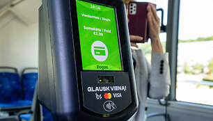 Pristatytas bekontaktis atsiskaitymas Kauno vie&scaron;ajame transporte