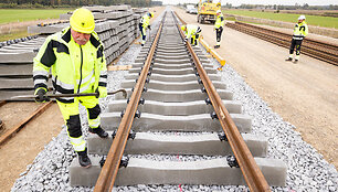 &bdquo;Rail Baltica&ldquo; europinės vėžės bėgių tiesimas