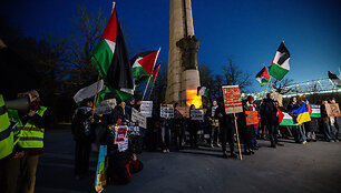 &bdquo;Poppies Palestine Action&ldquo; prie Dariaus ir Girėno stadiono
