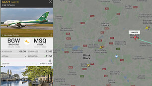 &bdquo;Iraqi Airways&ldquo; skrydis i&scaron; Bagdado į Minską
