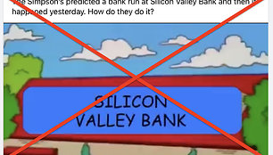 Netrukus po „Silicon Valley Bank“ žlugimo internete ėmė plisti žinutės, esą tai buvo nuspėta seriale „Simpsonai“