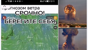Socialiniuose tinkluose aiškinama, esą Ukrainoje įvyko branduolinis sprogimas, todėl gresia pavojus