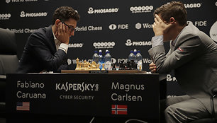 Fabiano Caruana ir Magnusas Carlsenas