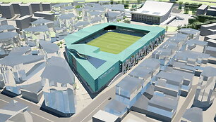 Naujo futbolo stadiono Vilniuje vizualizacijos