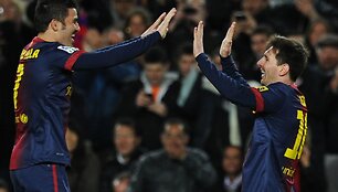Davidas Villa ir Lionelis Messi