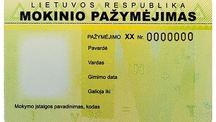 Mokinio pažymėjimas