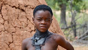 Himba genties vaikai